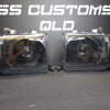 Toyota land cruiser 79 series blacked out projectors