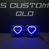 7x5 Mini Bi-LED Projector Custom Headlights - Hearts