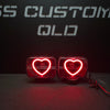 7x5 Mini Bi-LED Projector Custom Headlights - Hearts