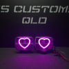 7x5 Mini Bi-LED Projector Custom Headlights - Hearts