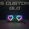 7x5 Mini Bi-LED Projector Custom Headlights - Hearts