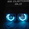 7x5 Mini Bi-LED Projector Custom Headlights - Diamond Hex