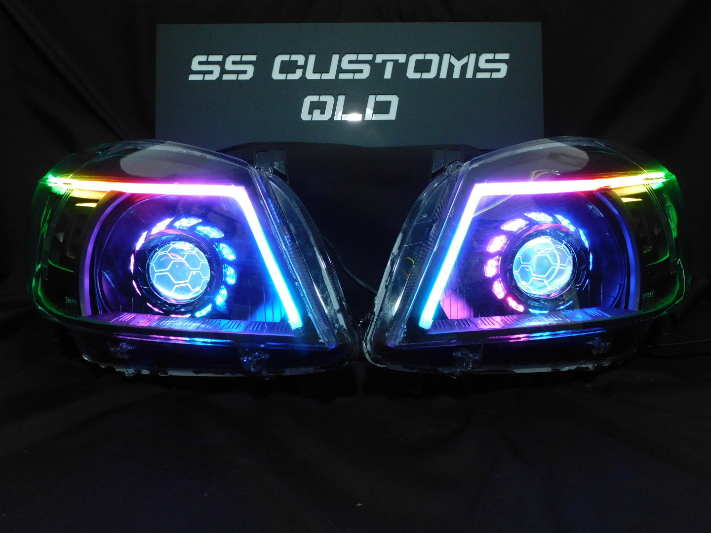 Custom led shop halo headlights